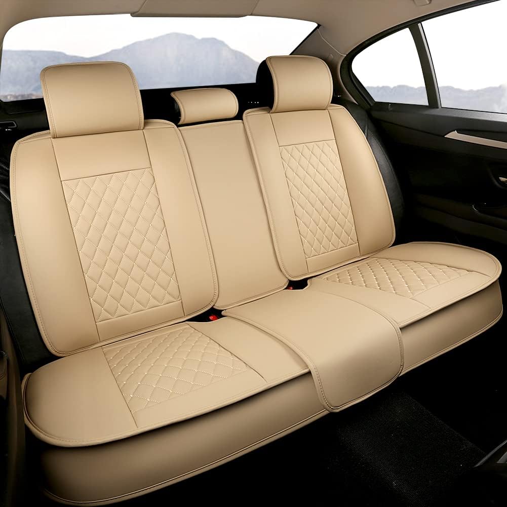 Beige Front Car Seat Covers D4611