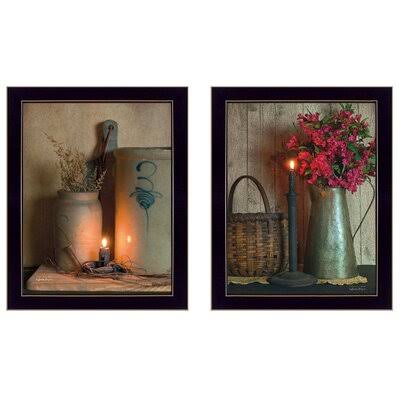 Black 2 Piece Picture Frame Photograph Print Set on Paper T940615