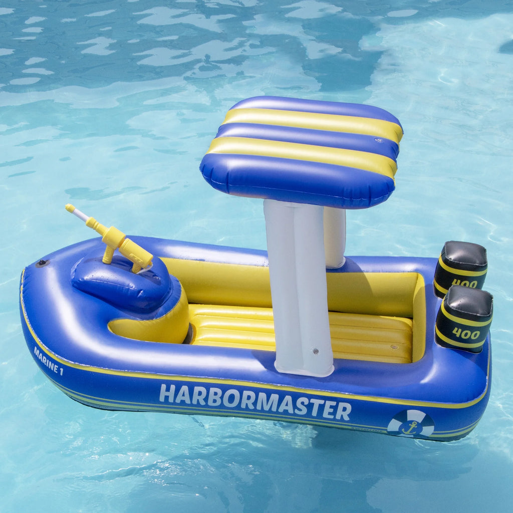 Inflatable Patrol Boat Pool Float with Water Squirter Z319872