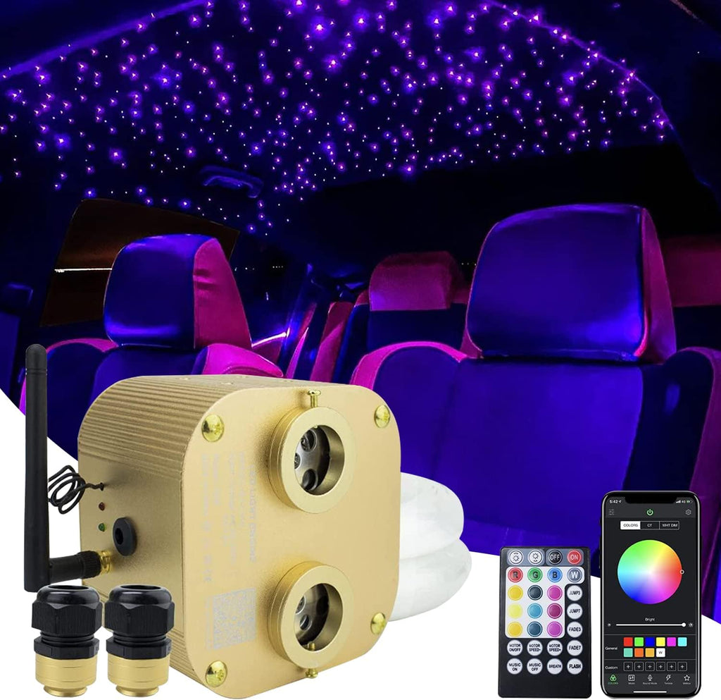 20W Dual-Heads Fiber Optic Light with 710pcs Fiber Optical Cable F7373