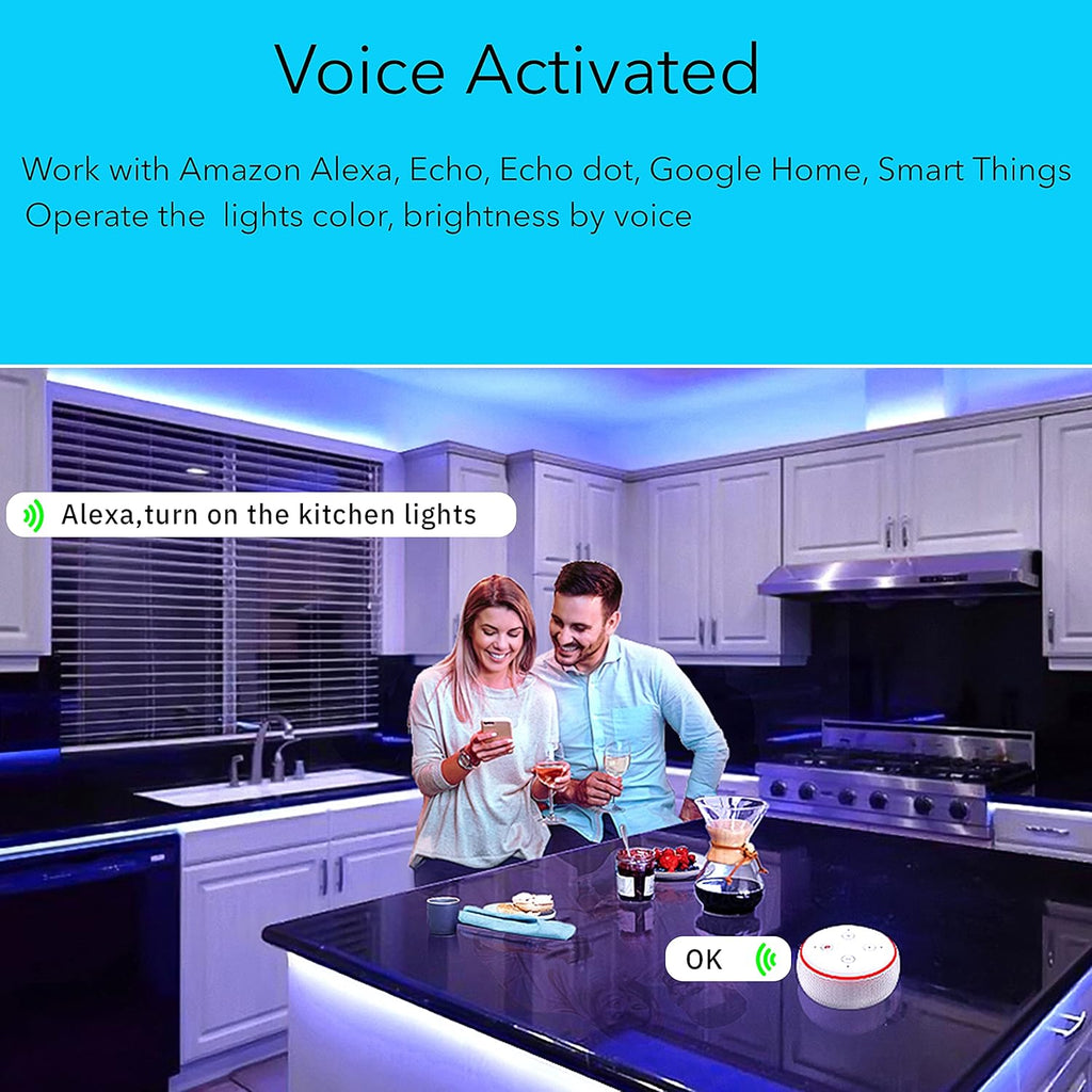 Under Cabinet Lighting Strip Lights White and Multi Color Dimmable 3 Lights Bar kit Pack of 2 J19466