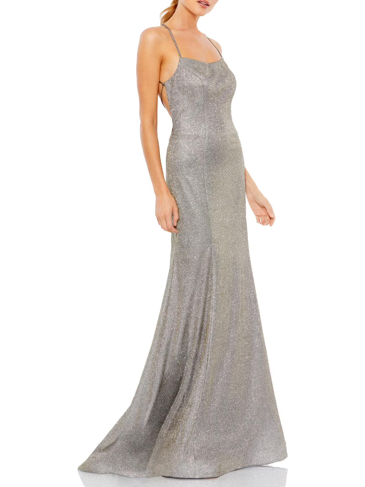 Lace-Up Trumpet Evening Dress Q3975