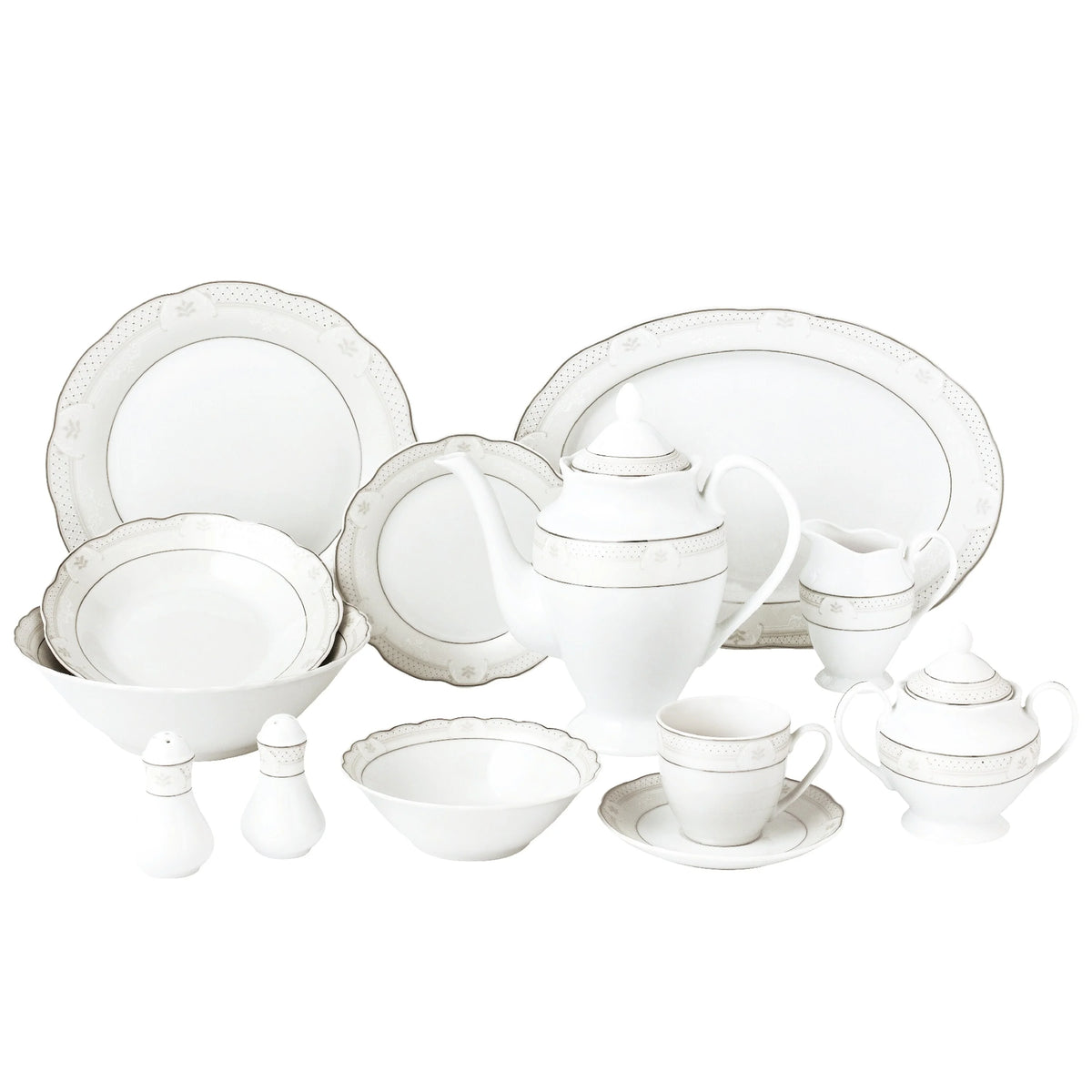 57 Piece Porcelain Dinnerware Set V252545