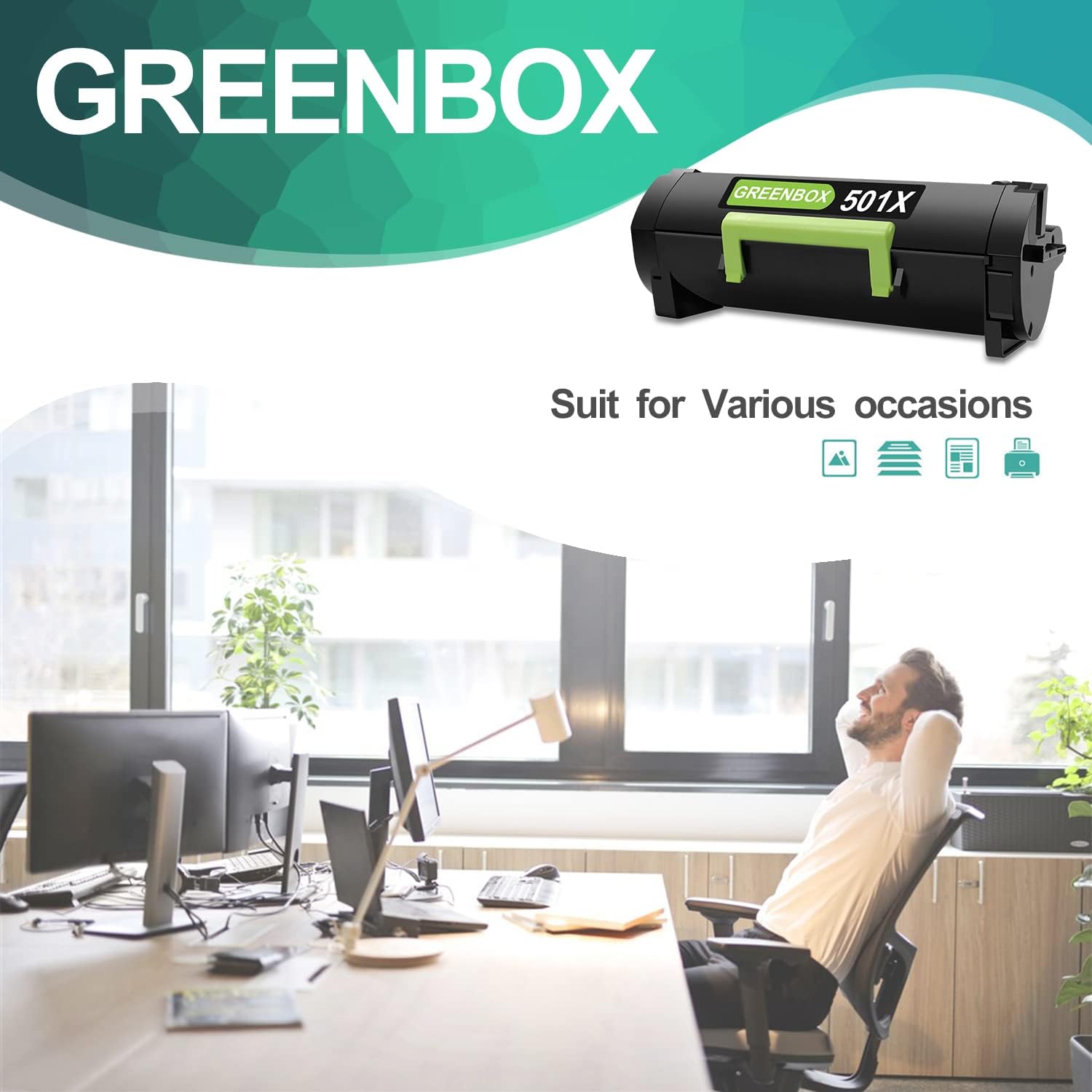 Remanufactured Toner Cartridge for Lexmark MS510dn MS610 MS510 MS410 MS415 MS610de MS610dn Printer (1 Black) W62089