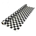 Shiny Black and White Checkered Car Wrap Decorative Vinyl Film 152cm x 100cm P79857