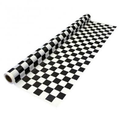 Shiny Black and White Checkered Car Wrap Decorative Vinyl Film 152cm x 100cm P79857