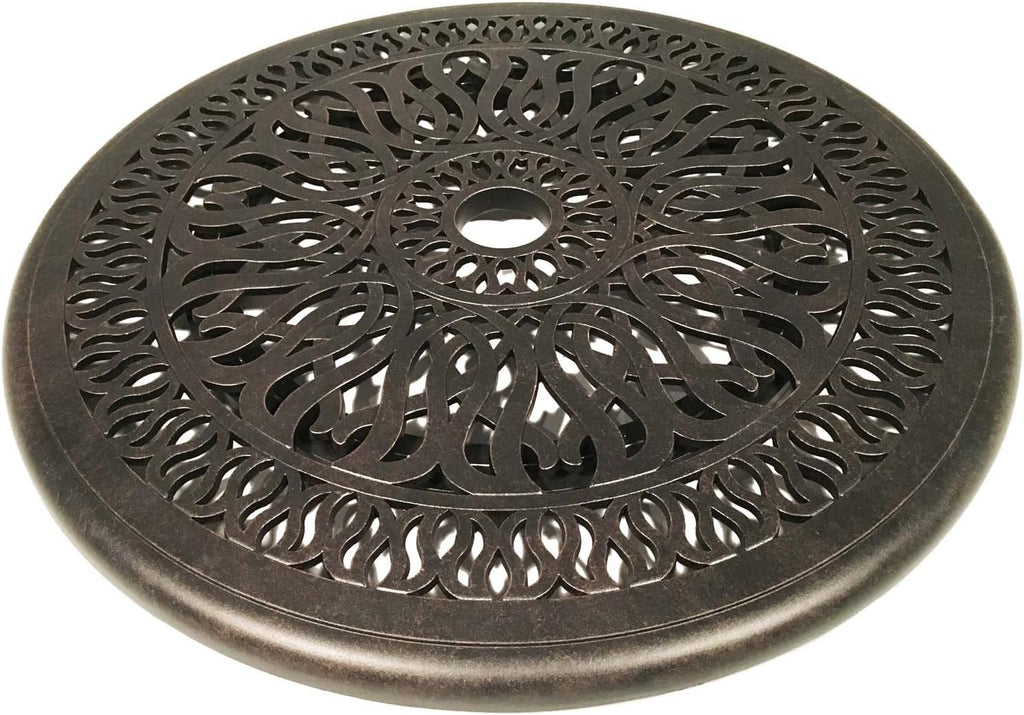 Bronze Cast Aluminum Lazy Susan Turntable Rotating Tray K989374