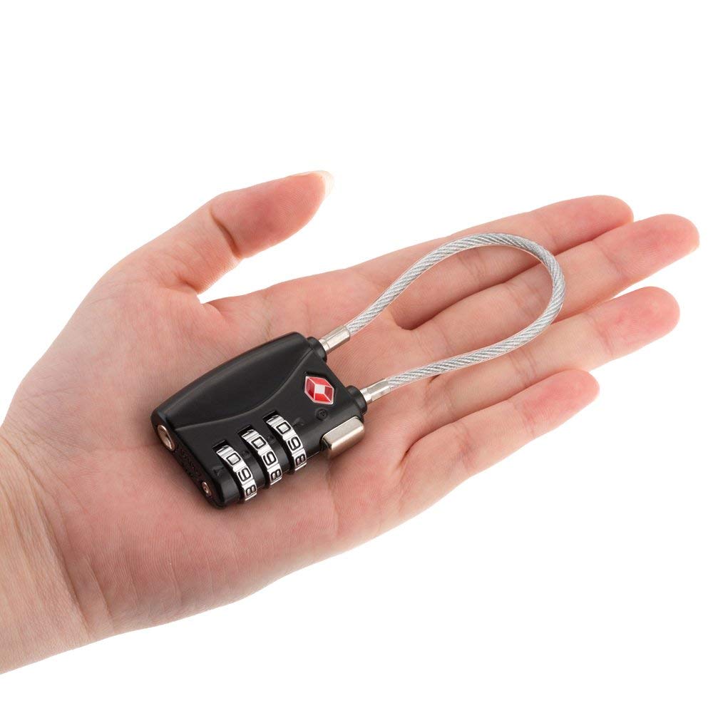 4 Pack 3 Digit Combination Cable Lock for Luggage A18336