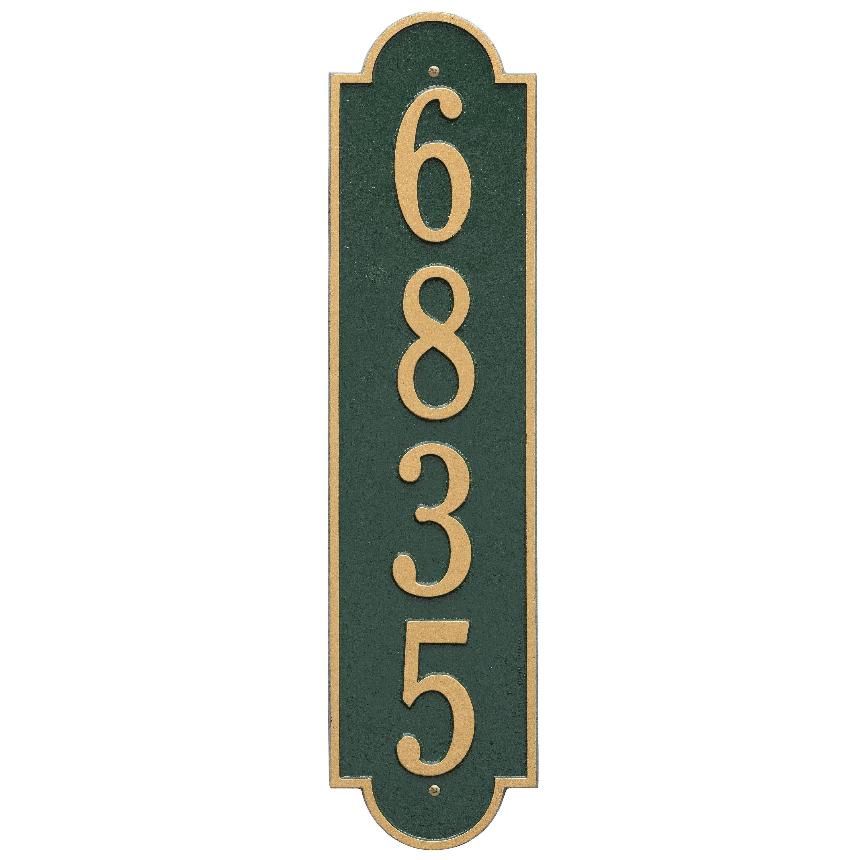 Green/Gold Address Plaque B68060