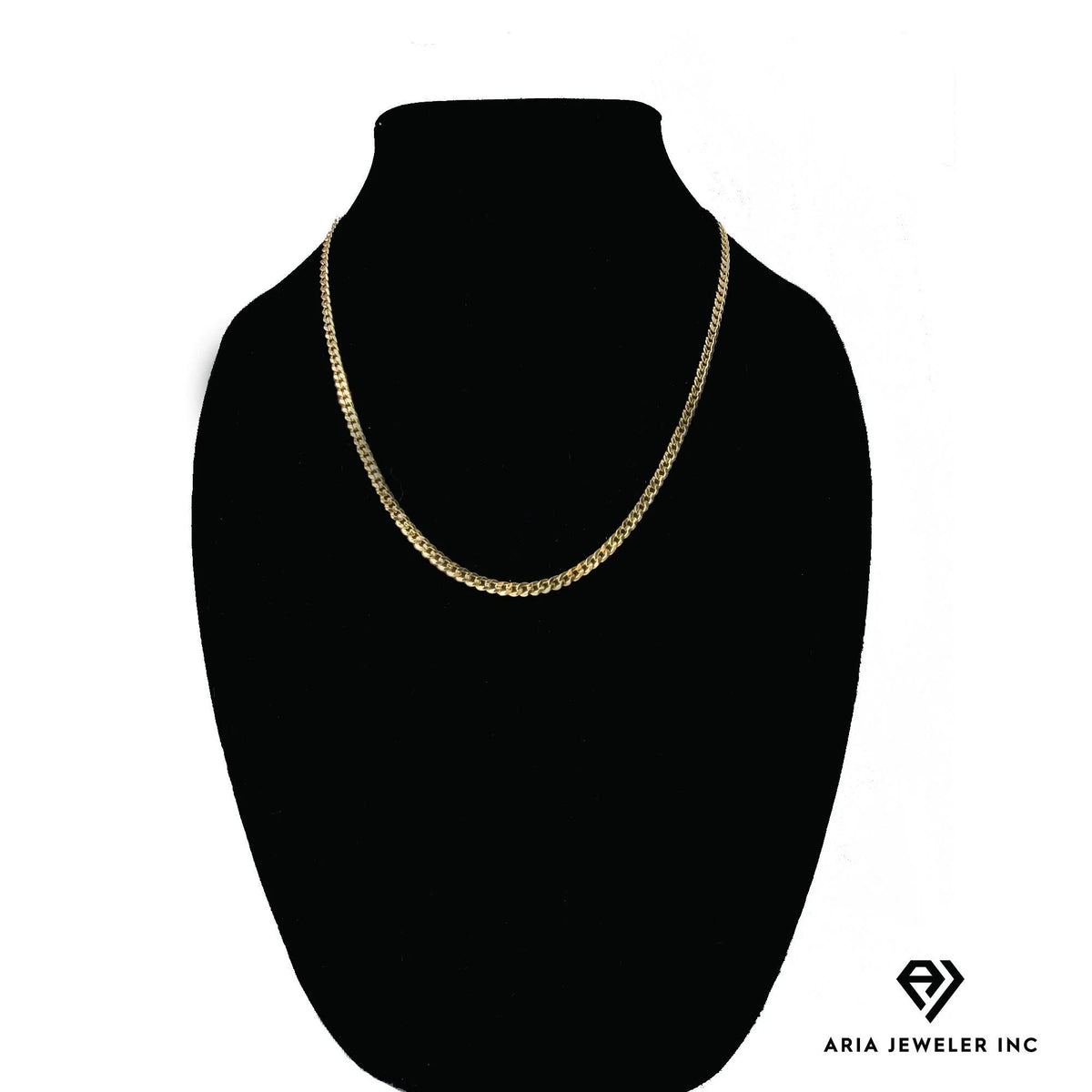 14k Bonded Gold Necklace with Red Rose Cross Pendant, 14K Cuban Chain Necklace I7112