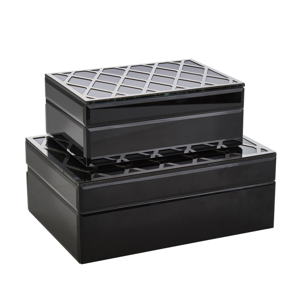 Black & Silver Set of 2 Boxes M873223