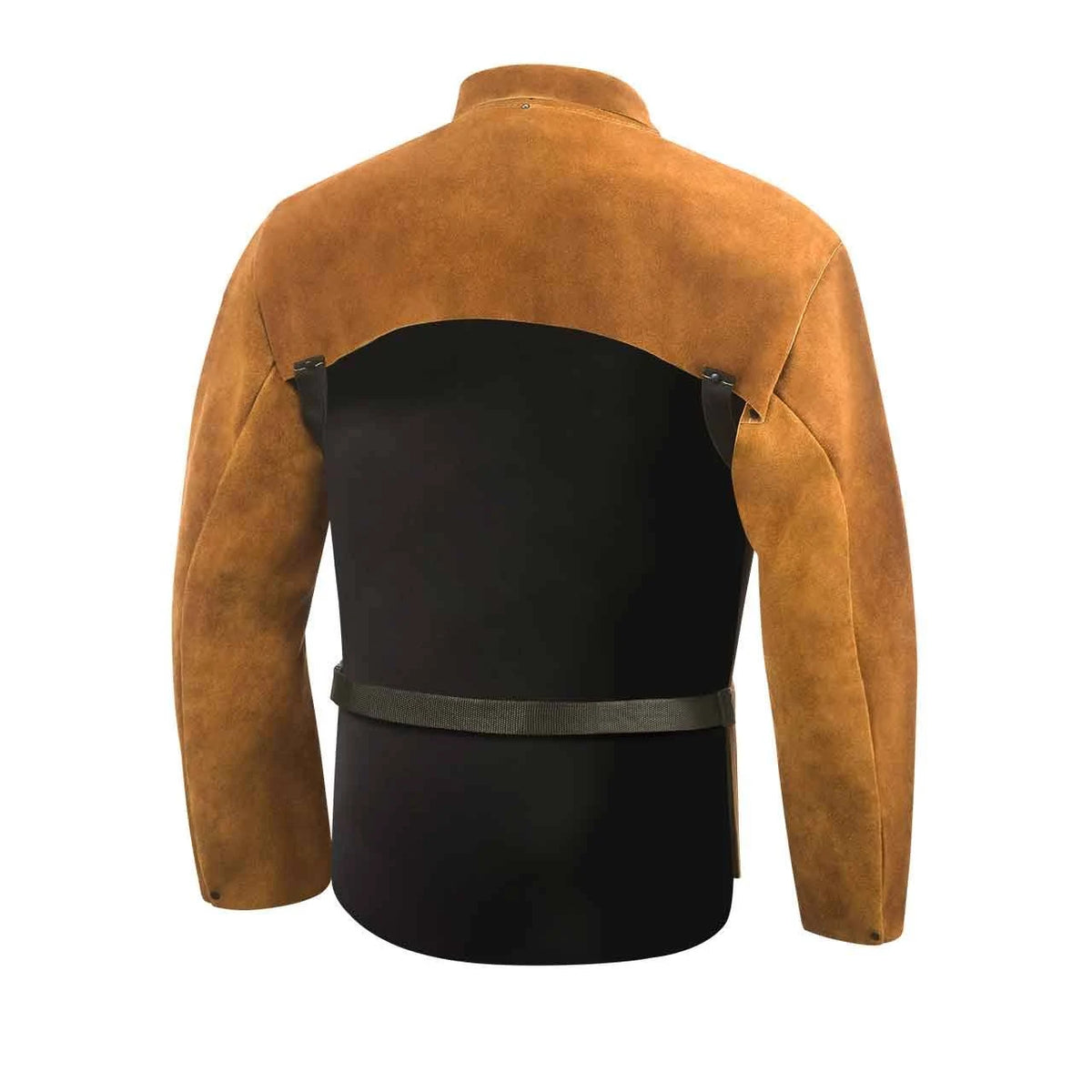 Cowhide Welding Cape Sleeves with Bib Brown 3X-Lrg F5269
