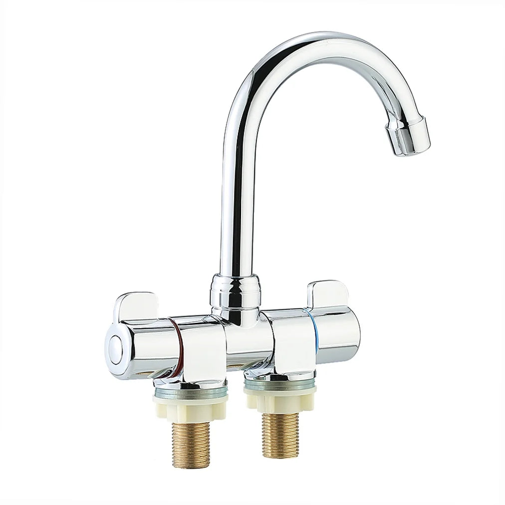 Foldable RV Rotating Two Handle Deck/Wall Mounted Kitchen Hot and Cold Water Mixer Tap A874