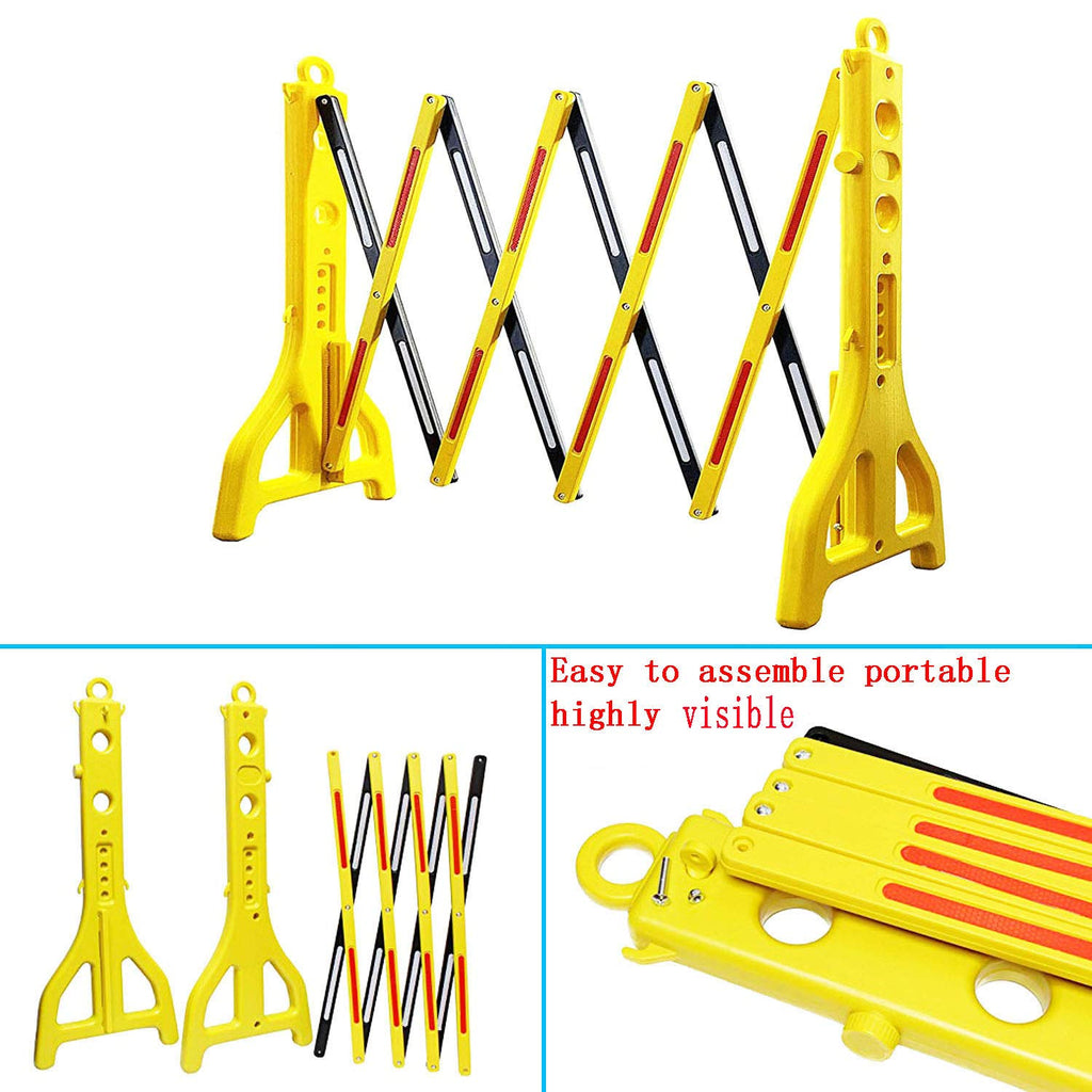 Expandable Mobile Barricade with 13 feet Yellow Plastic Barrier Chain C91207