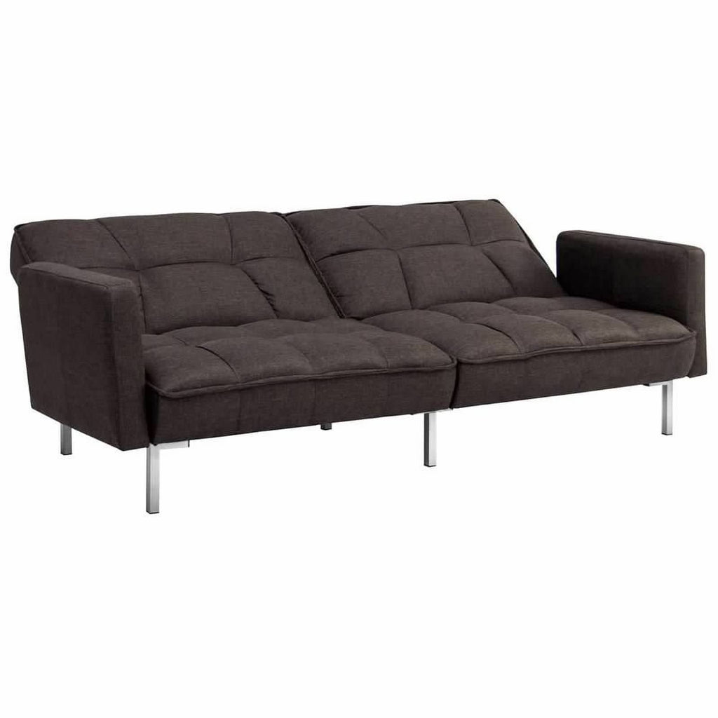 Fabric Convertible Sofa Gray U185308