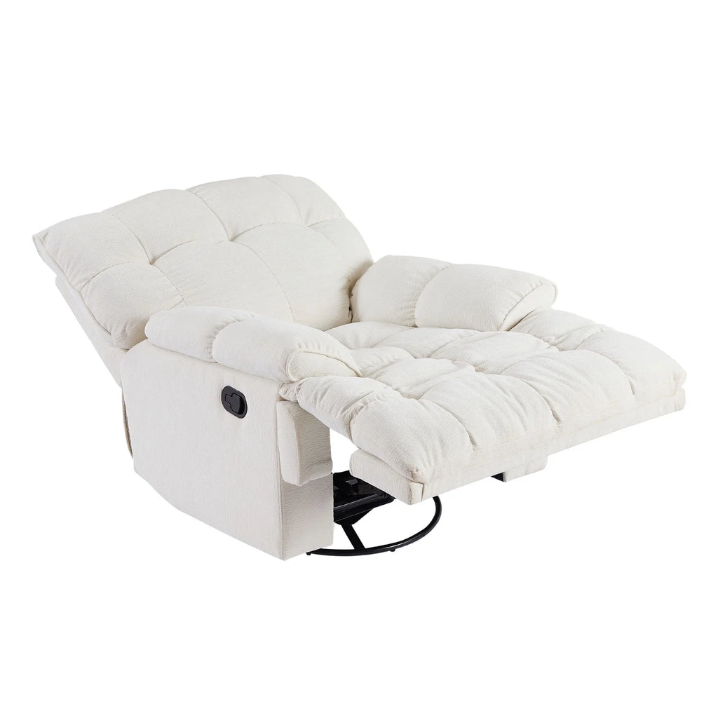 Cream Fabric Reclining Chair P32868