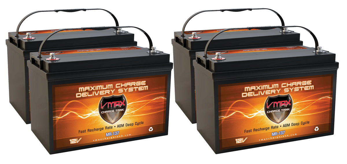 QTY4 12V 120AH AGM Deep Cycle Group 31 Batteries K5379