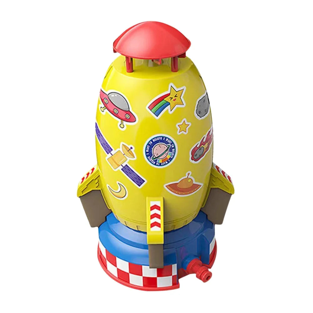 Yellow Plastic Rocket Sprinkler for Kids I2795