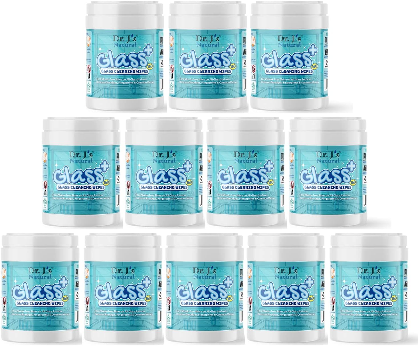 Glass Window Mirror Cleaning Wipes (12 Canisters) O31341