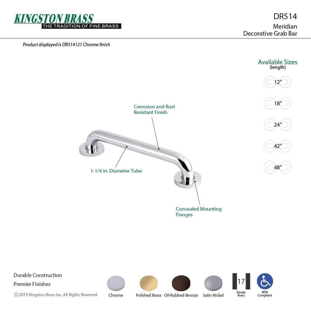 Decorative ADA Grab Bar, Oil Rubbed Bronze G52324