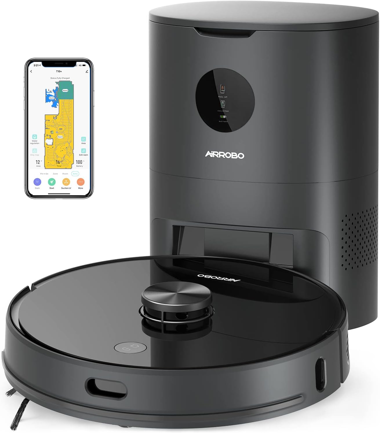 Robot Vacuum and Mop with Auto Dirt Disposal, Lidar Navigation, 250Min Runtime, 2700Pa Suction L806577