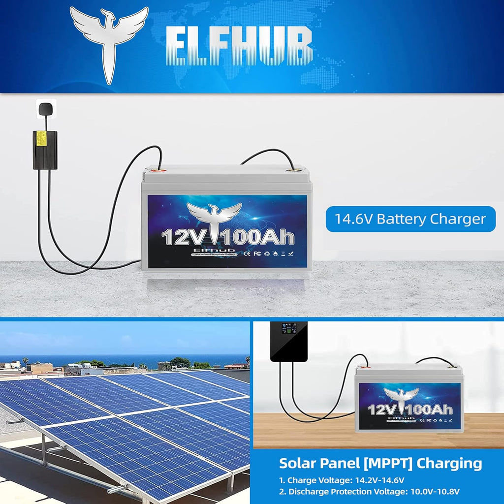 12V 100Ah Deep Cycle LiFePO4 Battery with Built-in BMS G4589