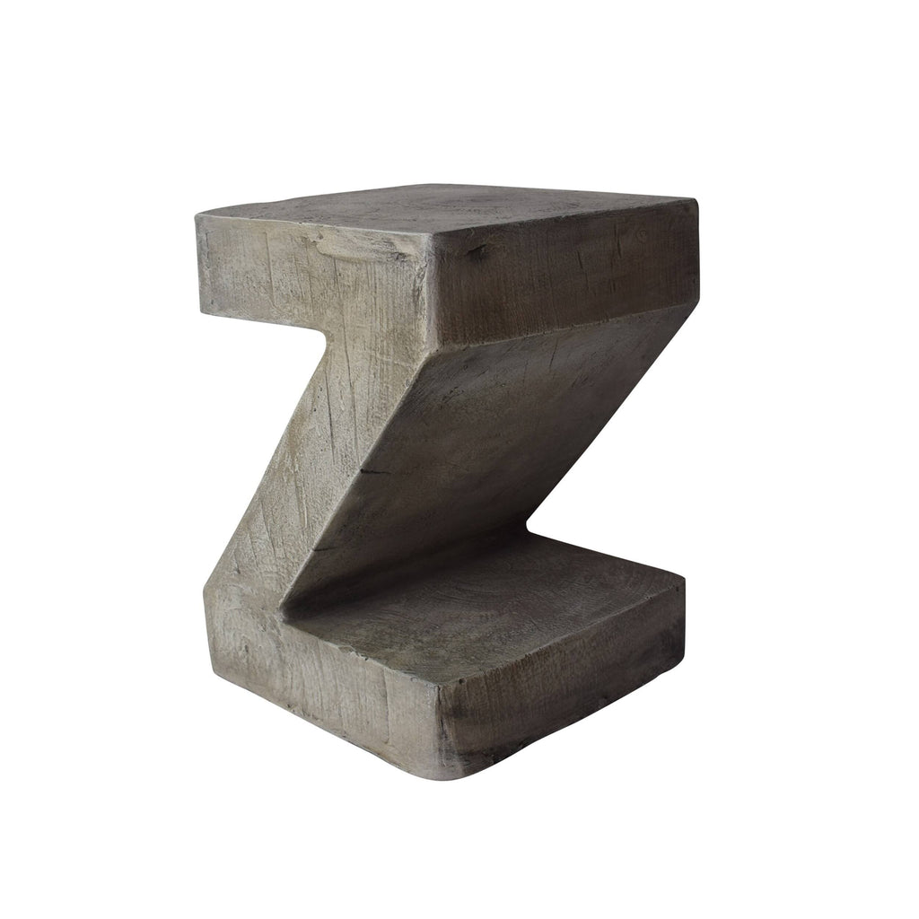 16 in. Light Gray Concrete Accent Table N12344