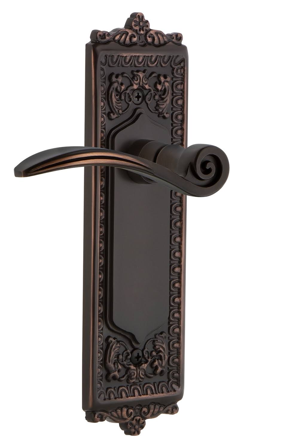 Swan Passage Door Lever Set with Egg and Dar Timeless Bronze J2512