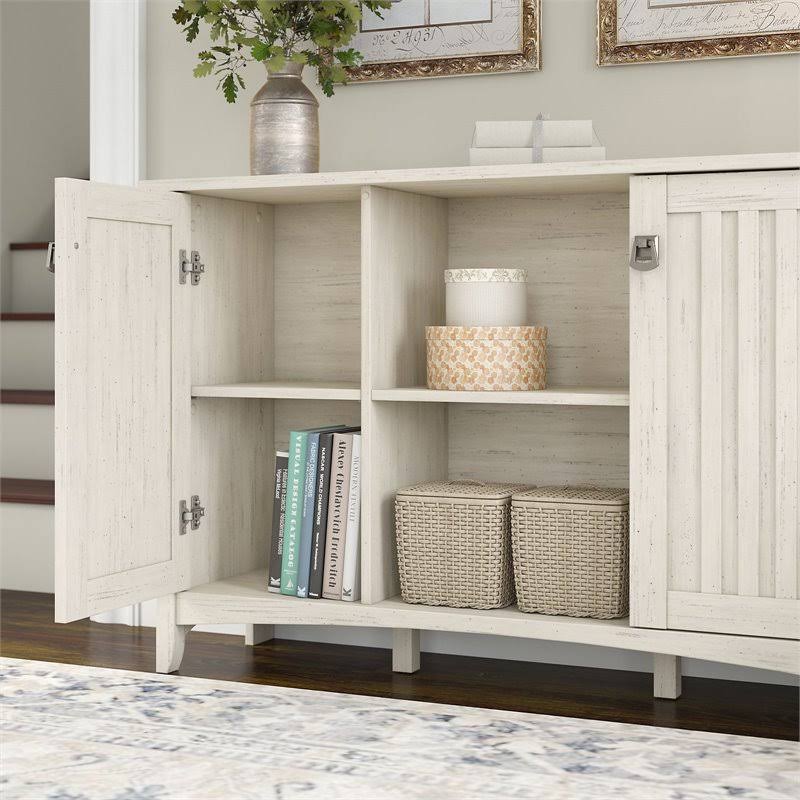 Antique White Storage Cabinet with Doors S818