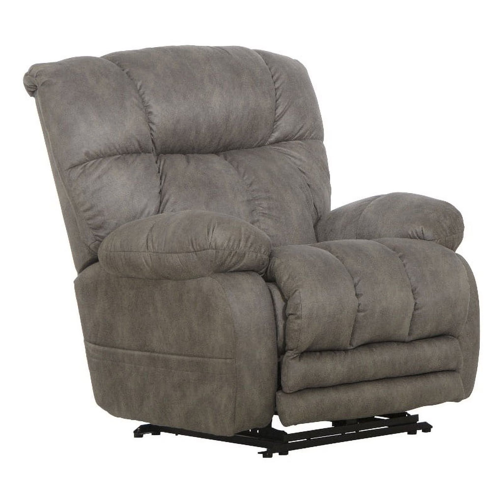 Oversized Power Lay Flat Recliner in Gray Fabric H244397