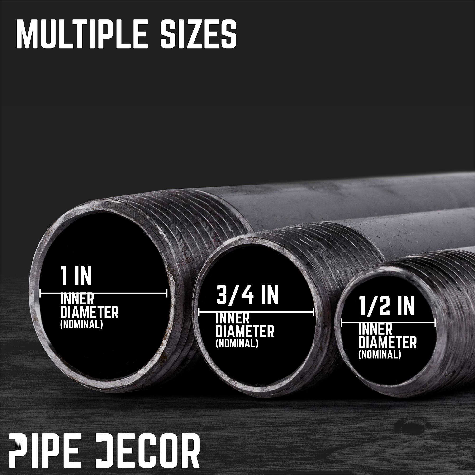 Black Industrial Steel Grey Plumbing Pipe (4-Pack) L6328