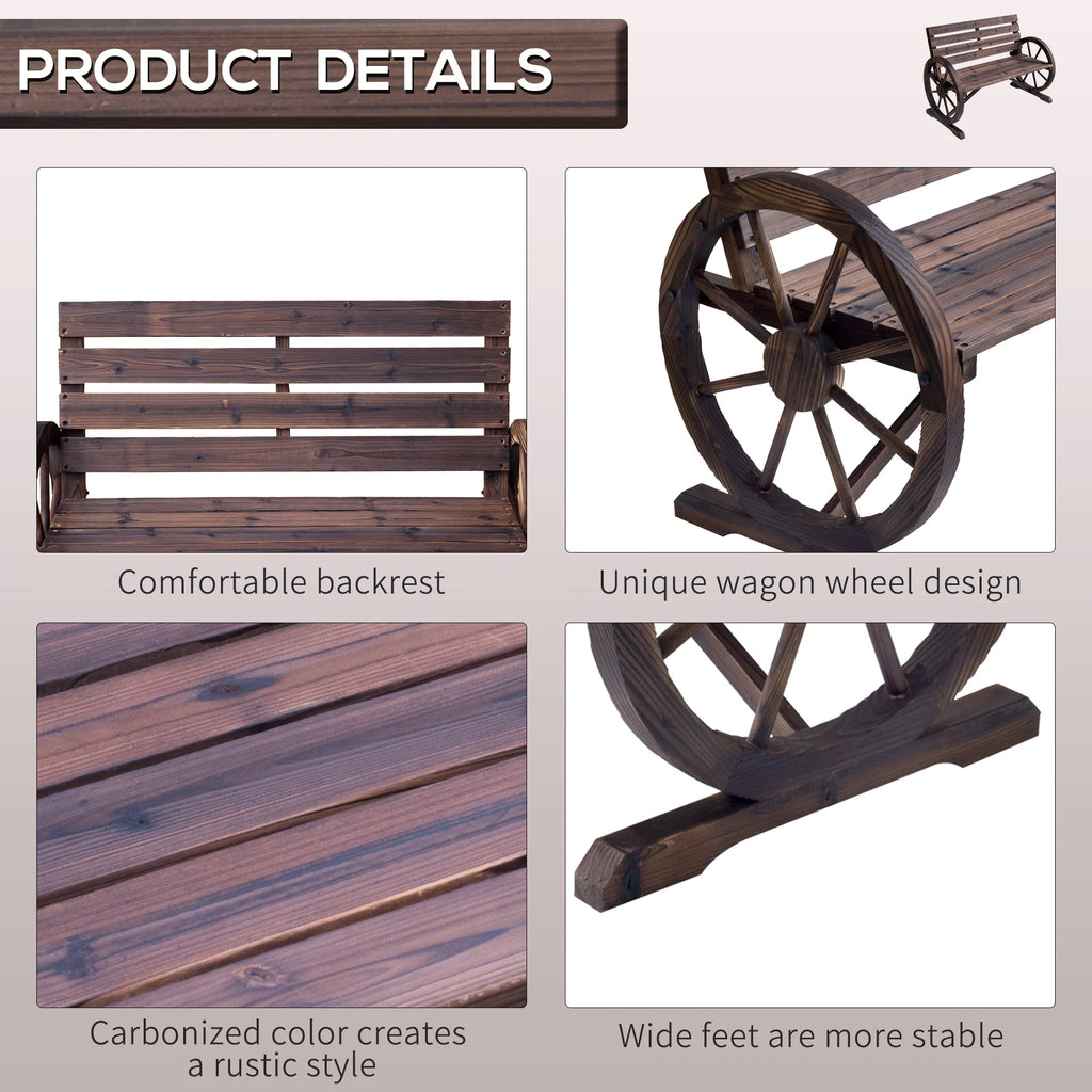 Brown Wood Bench U2341