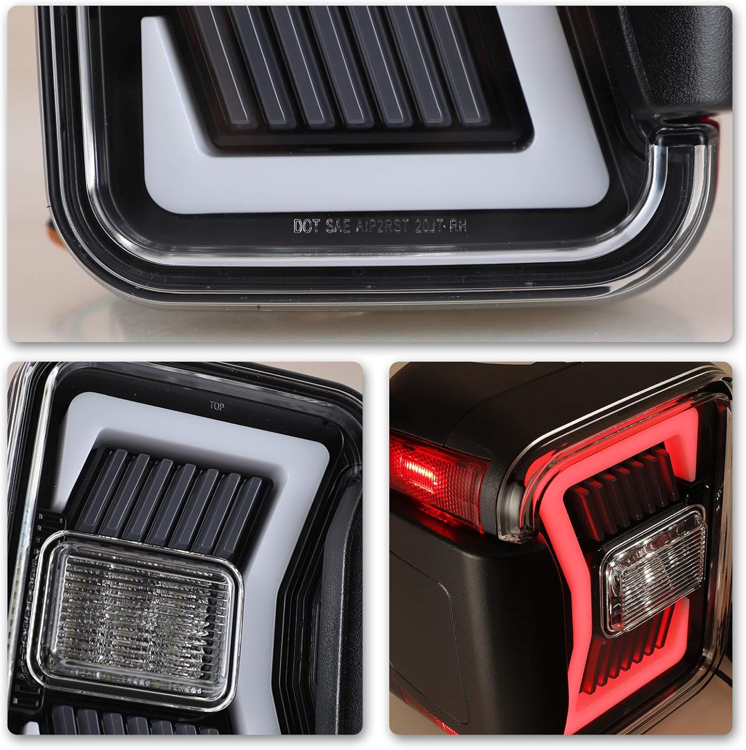 LED Tail Lights Replacement for 2019-2022 Jeep Gladiator Pickup, 1 Pair S99782