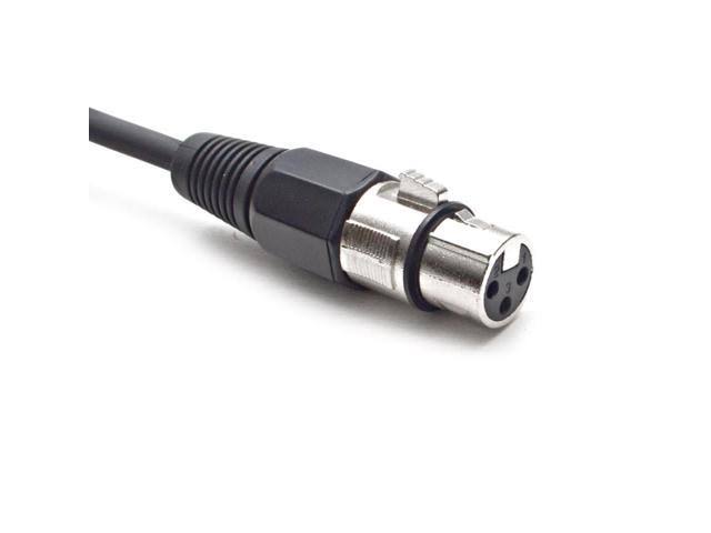 6 Pack 25 ft XLR Female to 1/4 TRS Patch Cable Snake Cords Blue Q6265