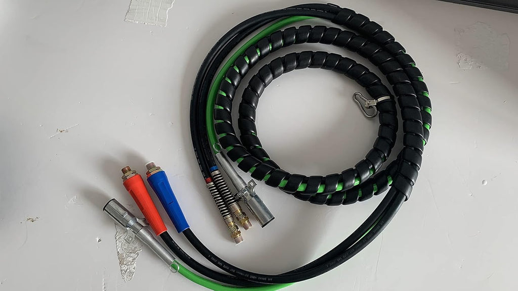 12 Ft 3-in-One Rubber Wrap Set Air Hose Electrical Cable Wrap J602