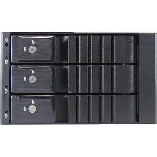 Trayless 2x 5.25x22 to 3X 3.5x22 12Gb/s HDD Hot-Swap Rack T4856