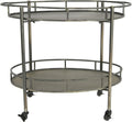 Gold 2 Tier Metal Bar Cart on Casters K951