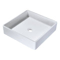 Matte White Solid Surface Vessel Sink with Pop Up Drain R9925