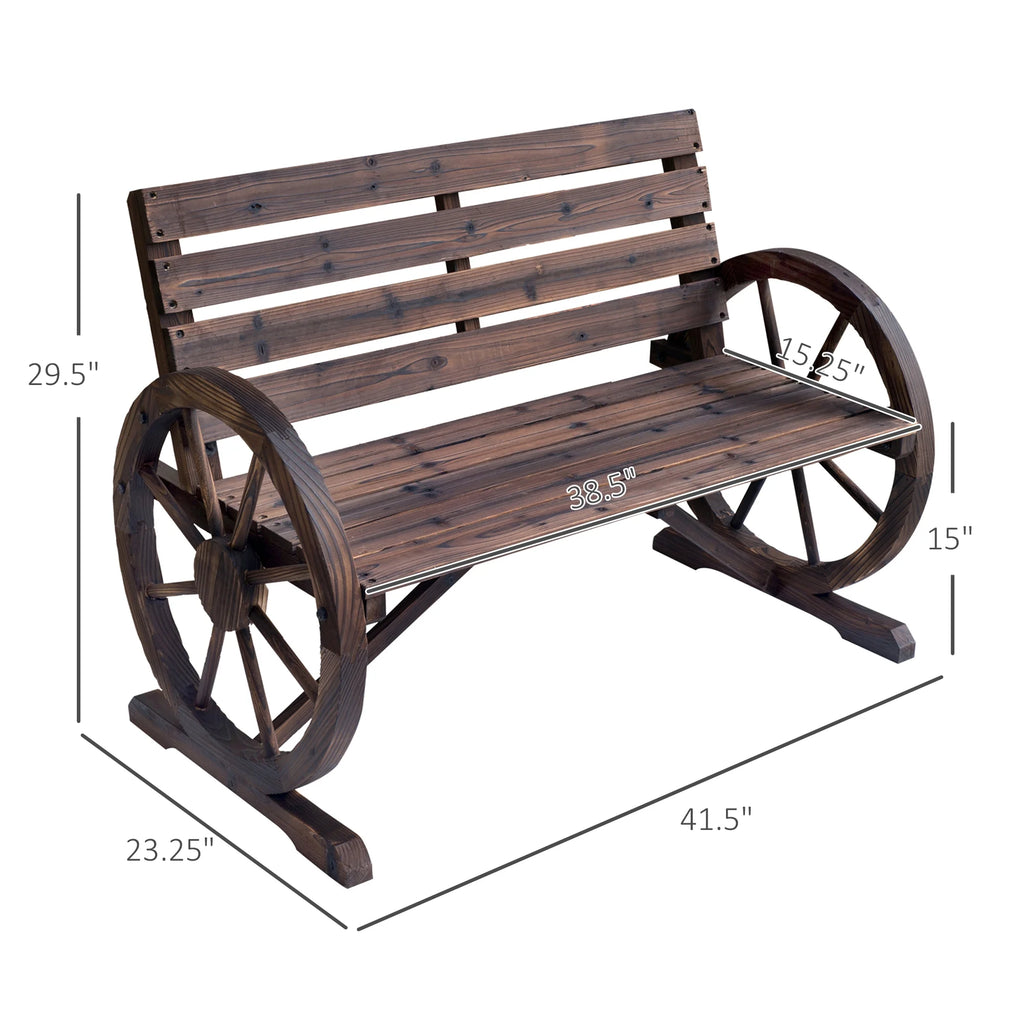 Brown Wood Bench U2341
