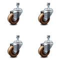 3 inch High Temp Phenolic Wheel Swivel Caster Set Z345745