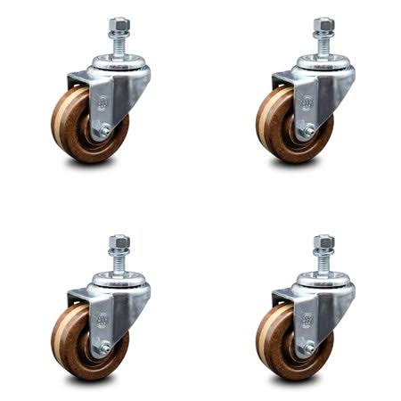3 inch High Temp Phenolic Wheel Swivel Caster Set Z345745