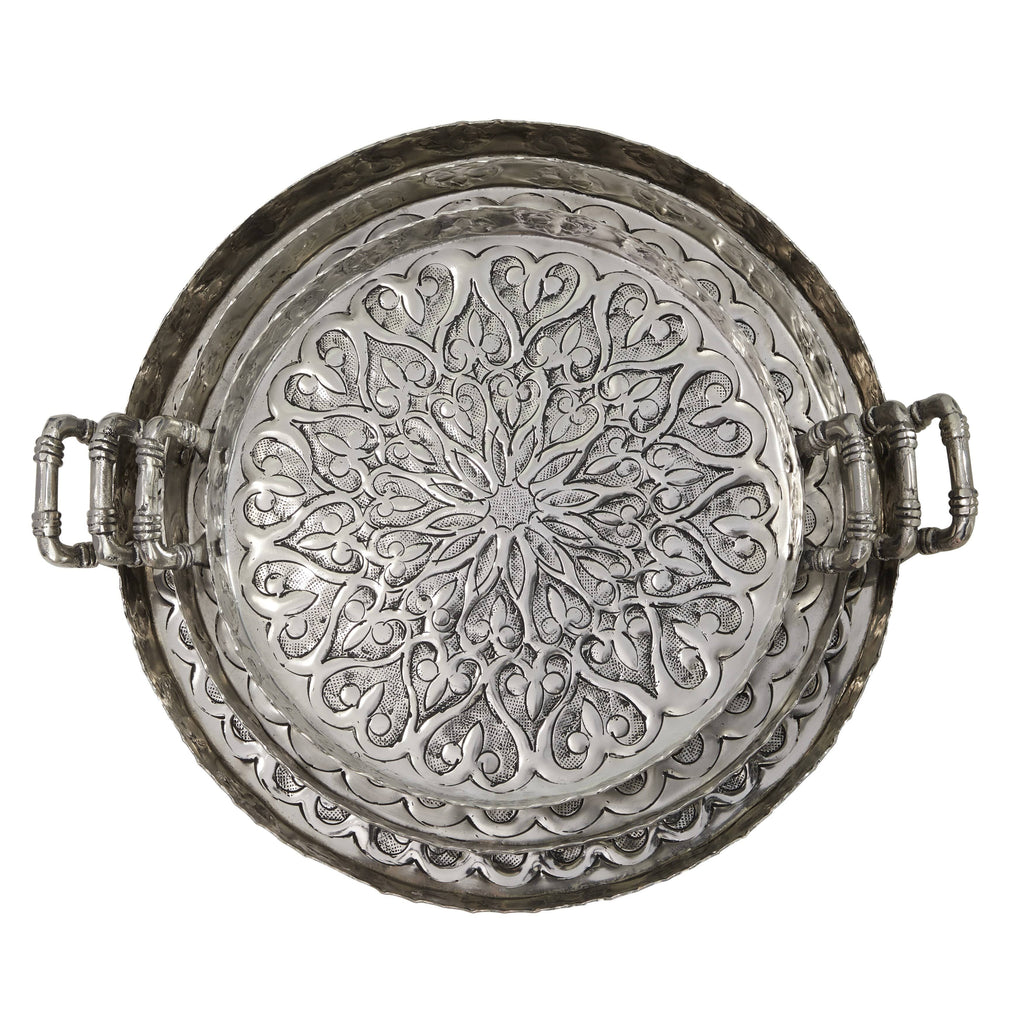 Silver Aluminum Tray (Set of 3) R897842