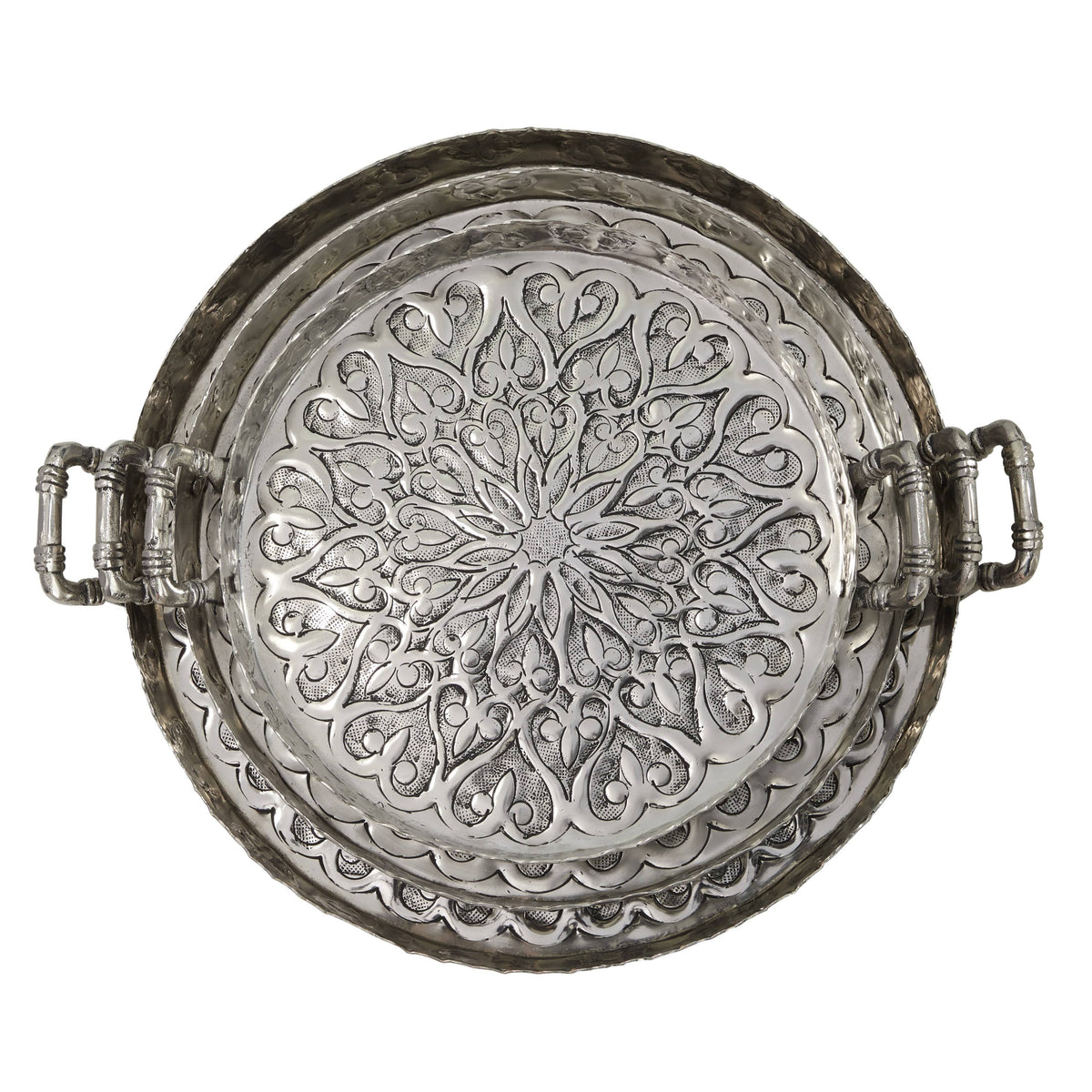 Silver Aluminum Tray (Set of 3) R897842