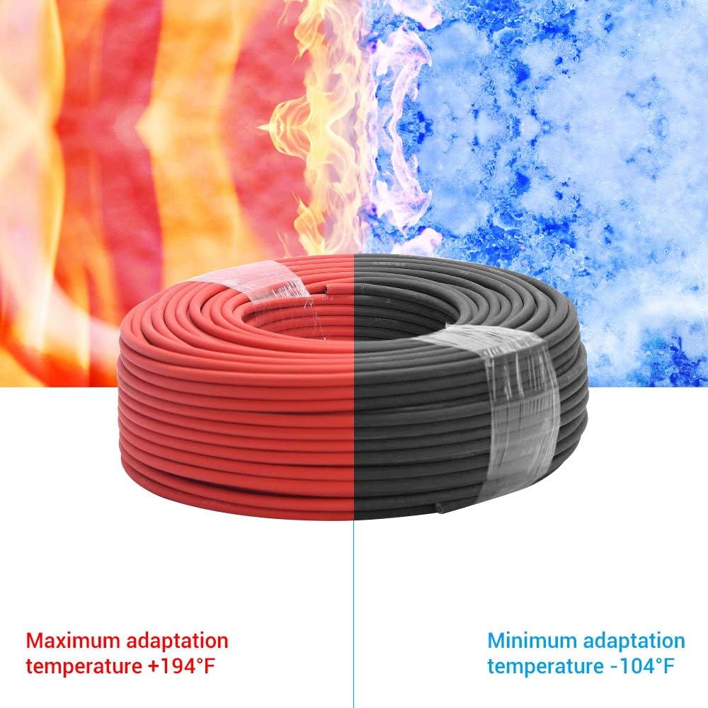 10AWG Solar Extension Cable 95 Feet Black Q29589