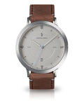 Automatic Watch with Brown Leather Band W67265