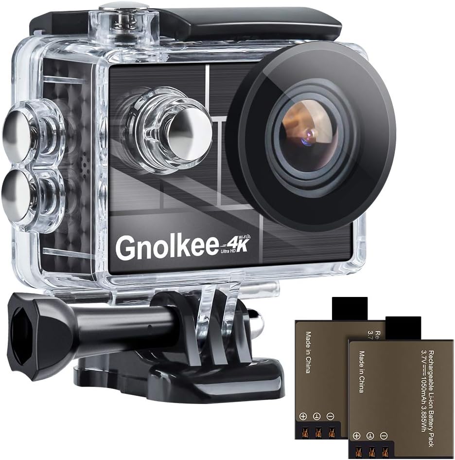 4K 16MP Underwater Sports Camera with Remote, 2 Batteries, 16GB TF Card, 24 Accessories Mounting Kit, Pack of 2 N325943