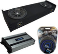 Kicker C10 Compatible with Ford F-150 Super EXT Cab Truck 1997-1999 Bundled with HA-A800.1 Amplifier and Dual 10 Custom Sub Box Enclosure V3285