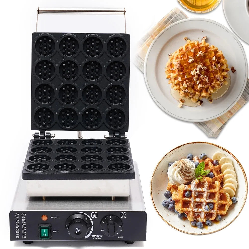 Small Round Nonstick Belgian Waffle Baker I63426
