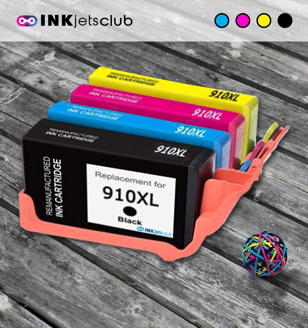 910XL 4 Pack Inkjet Cartridges Black & Colors R816