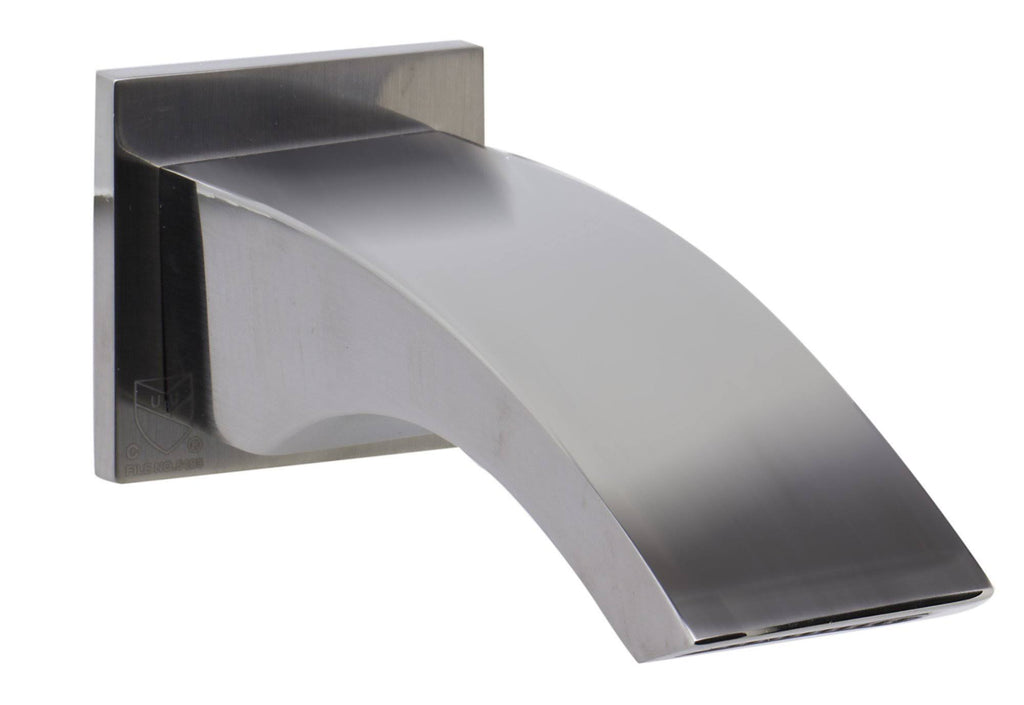 Curved Tub Filler Bathroom Spout Polished Chrome H8369